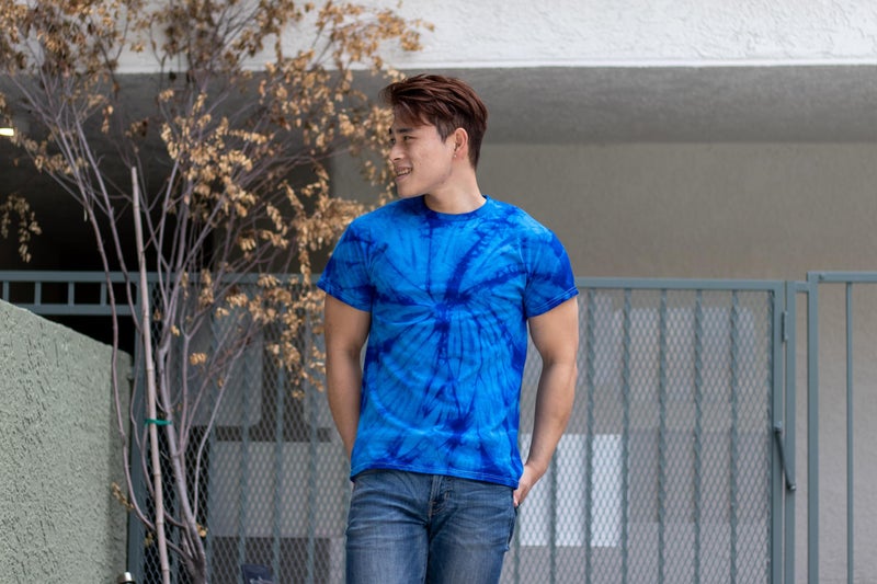 Colortone 100% Cotton Spider Tie Dye T-Shirt for Women and Men, 4X-Large, Spider Royal - Image 4
