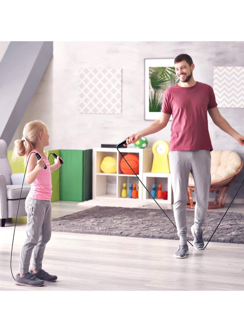 Goolsky Jump Rope, Tangle-Free Rapid Speed Jumping Rope Cable with Ball Bearings for Women, Men, and Kids, Adjustable Steel Jump Rope Workout with Foam Handles for Fitness, Home Exercise & Slim Body - Image 5