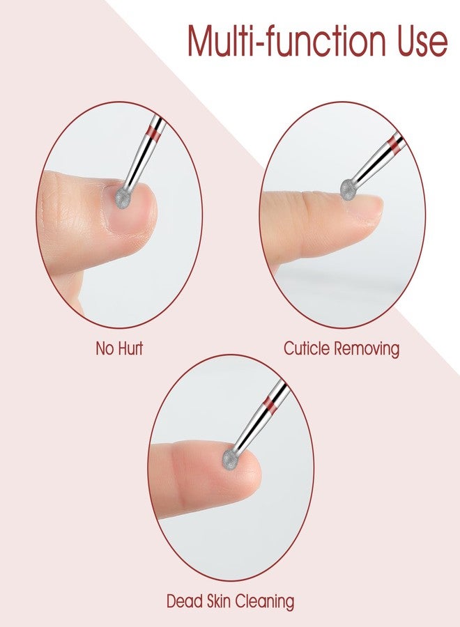 WLLHYF Nail Drill Bits, Ball Shape Nails Cleaner Professional Stainless Steel Cuticle Clean Nail Salon Supply Shape Remove Tools for Dead Skin Gel Nails Polishing - Image 5