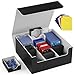 Mlikero Card Deck Case Trading Card Storage Box for Magnetic Cards Holder and Hard Plastic Cards Protectors Leather Magnetic Closure Deck Box Fit for MTG TCG - Image 3
