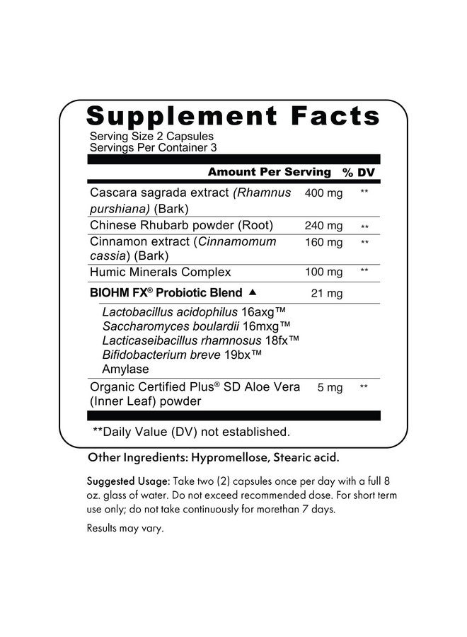 BIOHM Colon Cleanse Detox with Probiotics, 3 Day Quick Cleanse, 6 Capsules, Supports Constipation and Bloating Relief, 3 Servings, Gut Cleanse for Men and Women - Image 4