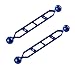 LetonPower Blue 9" Double Ball Aluminum Alloy Extension Arm, 1" Ball Head Connector Underwater Arm for Strobe/Video - Image 2