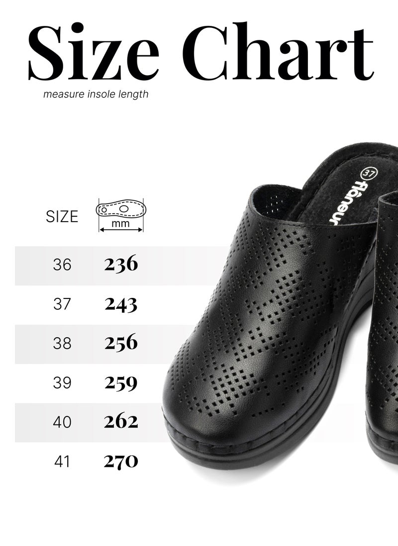 flâneur - Flaneur Sneaker Mules for Women - Sabot Casual Ladies Shoes, Stylish Footwear for Women, 100% Natural Leather, Platform Lightweight & Breathable Slip On Slides, Non-Slip Extra Wide Comfortable Shoes - Image 1
