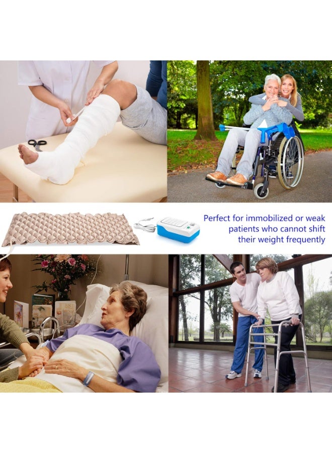 Generic Low-Air-Loss Inflatable Mattress Overlay – Medical Air Pad with Pump & Pillow – 300 lbs Capacity – Home Care Support - Image 3