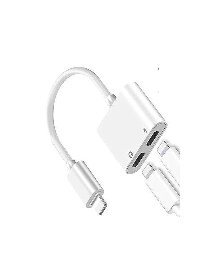 Earldom - Lightning Splitter for iPhone,[Apple MFi Certified] iPhone Headphone Adapter 2 in 1 Dual Lightning Headphone Jack Audio + Charge Cable Compatible for iPhone 12/12 Pro/11/XS/XR/X 8 7/iPad/ iPod - Image 1
