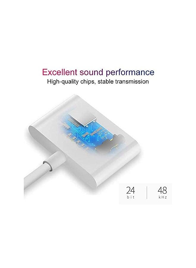 Earldom - Lightning Splitter for iPhone,[Apple MFi Certified] iPhone Headphone Adapter 2 in 1 Dual Lightning Headphone Jack Audio + Charge Cable Compatible for iPhone 12/12 Pro/11/XS/XR/X 8 7/iPad/ iPod - Image 1