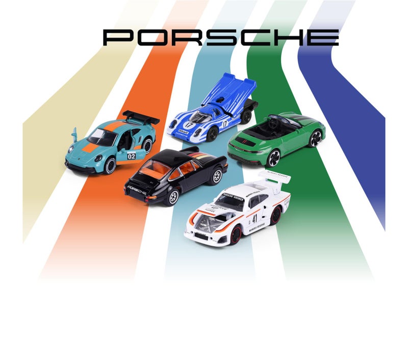 Majorette Porsche Die-Cast Toy Car Gift Set Pack of 5 – Official Licensed Mini Vehicles for Kids & Collectors - Image 5