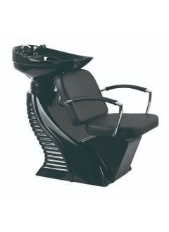 Salon Shampoo Chair with Basin Black