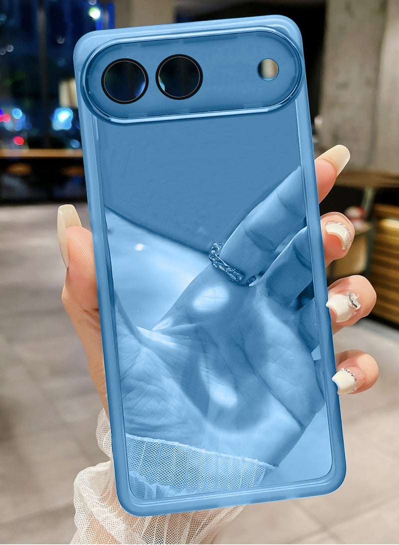 Wtech Infinix Hot 60i 5G 2025 Soft Transparent TPU Camera Lens Protection Silicone Ultra Thin Phone Stylish Electroplated Camera Border Back Case Cover - Blue - Image 2