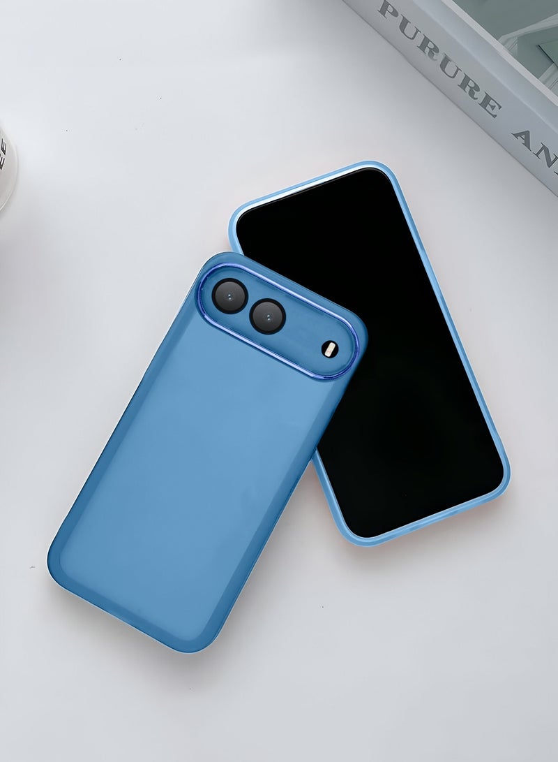 Wtech Infinix Hot 60i 5G 2025 Soft Transparent TPU Camera Lens Protection Silicone Ultra Thin Phone Stylish Electroplated Camera Border Back Case Cover - Blue - Image 3