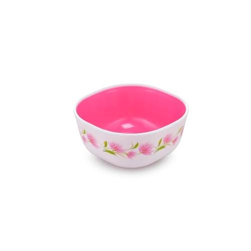 Nayasa Microfresh Square Bowl Set of 6 | 200 ML Each | BPA Free Serving Bowl | Durable and Food Safe Bowls | Multipurpose Serving Dish | Sleek Serving Bowl | Pink - Image 2