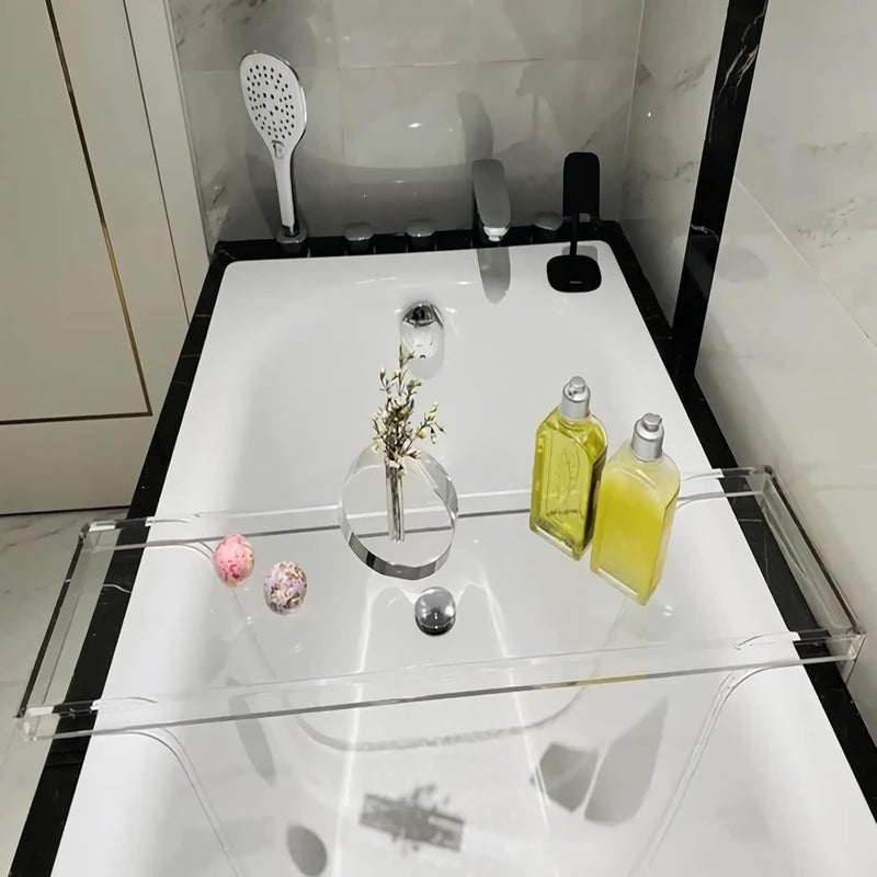 Al Raied ARS® Clear Acrylic Bathtub Tray - Luxury Bath Caddy for Relaxation - Image 2