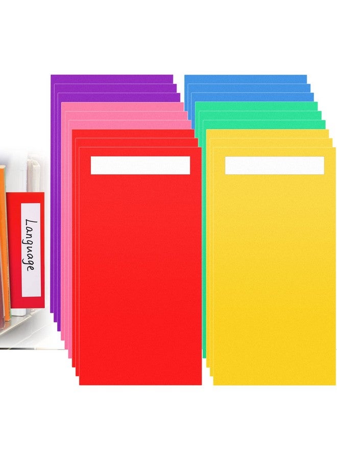 Chinco 18 Pack Library Shelf Dividers Book Shelf Dividers With 36 Pieces Stickers 6 X 12 Inch Plastic Book Divider Colorful Bookshelf Dividers Assorted Colored Library Shelf Markers For Classroom Supplies - Image 1