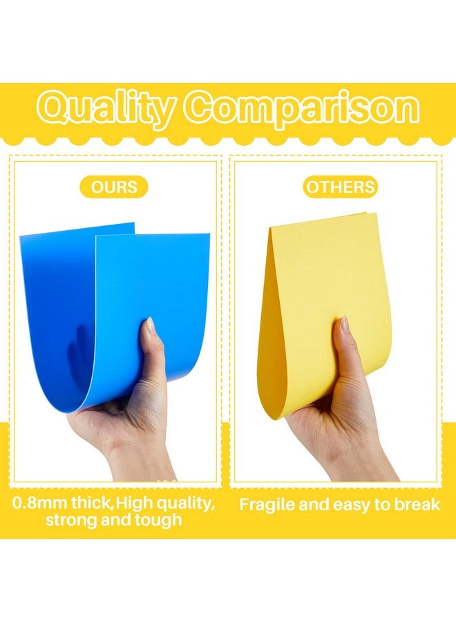 Chinco 18 Pack Library Shelf Dividers Book Shelf Dividers With 36 Pieces Stickers 6 X 12 Inch Plastic Book Divider Colorful Bookshelf Dividers Assorted Colored Library Shelf Markers For Classroom Supplies - Image 3