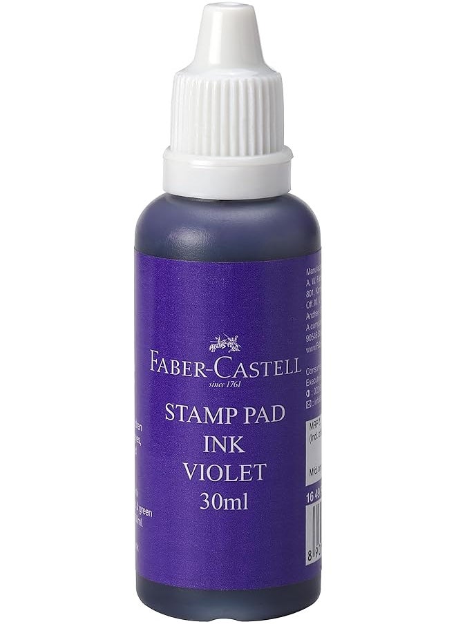 FABER-CASTELL - Stamp Pad Ink Refill Violet 30.00 Ml 1.06 Oz 16495038 - Image 1