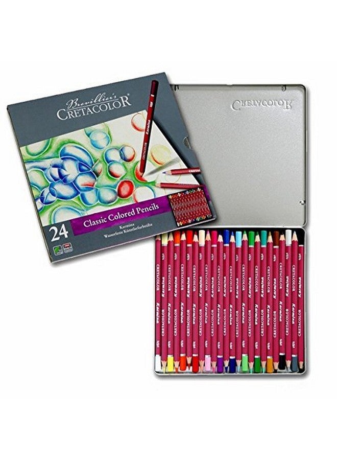 كريتا كولور مجموعة أقلام تلوين كارمينا الكلاسيكية من كريتاكولور، 24 قلمًا، متعدد الألوان، 270 24 - Image 1
