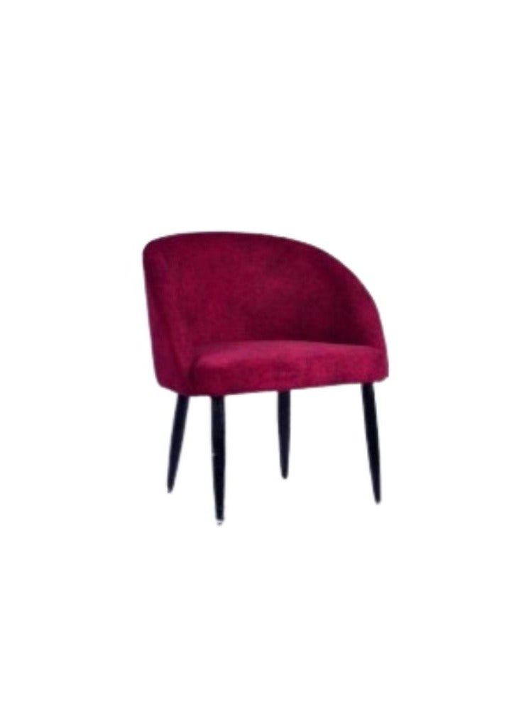 Woplek Darkred  Luxury Fabric Modern Chair