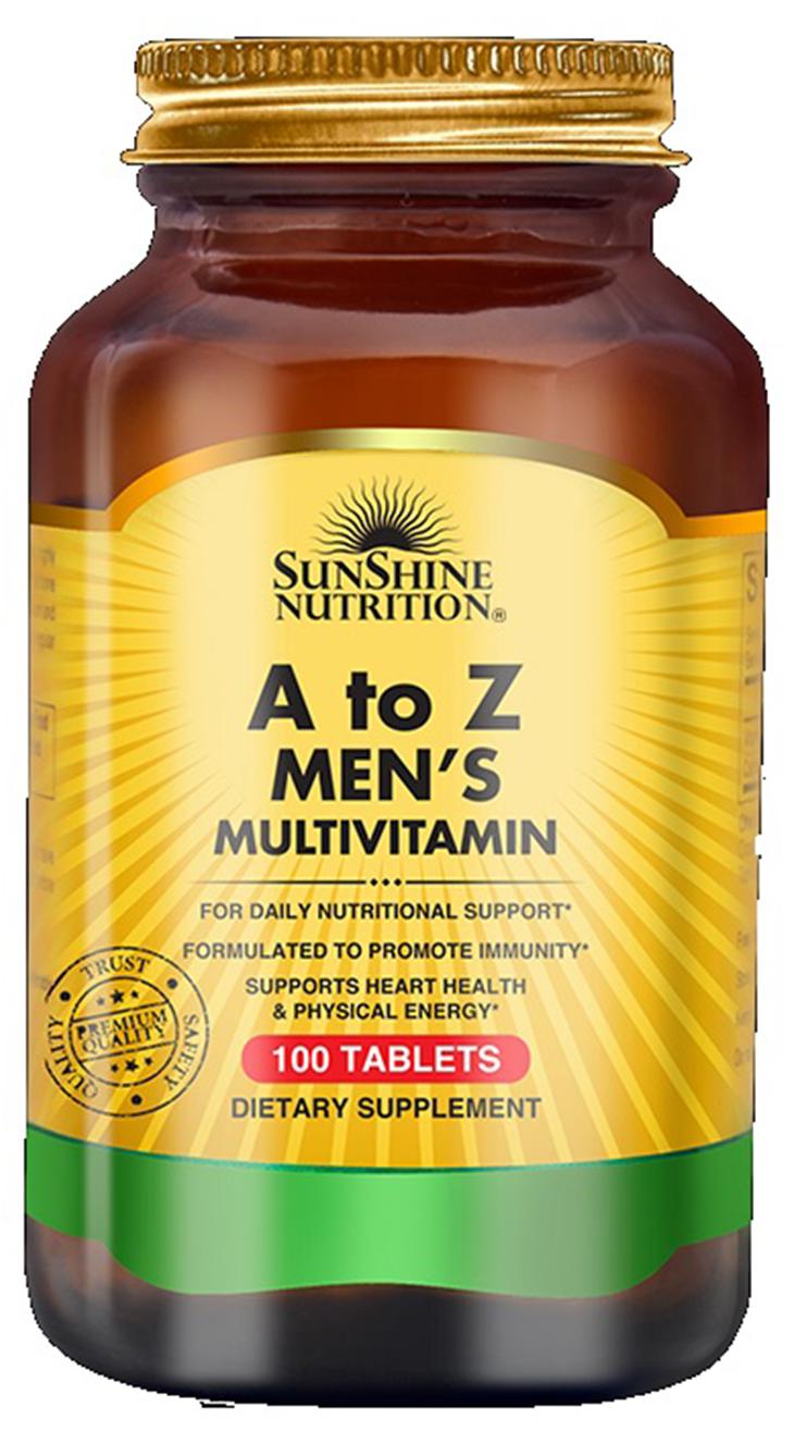 SUNSHINE NUTRITION التغذية من الألف إلى الياء، فيتامينات متعددة للرجال، 100 قرص