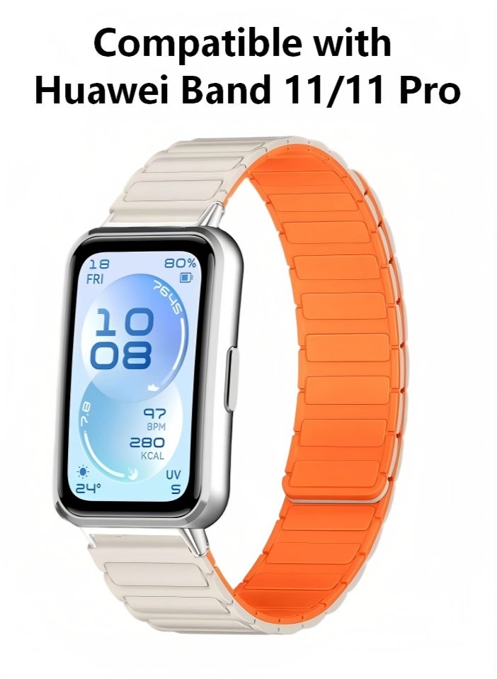 Compatible with Huawei Band 11 Pro and Huawei 11, silicone watch band, magnetic watch band. - Image 1