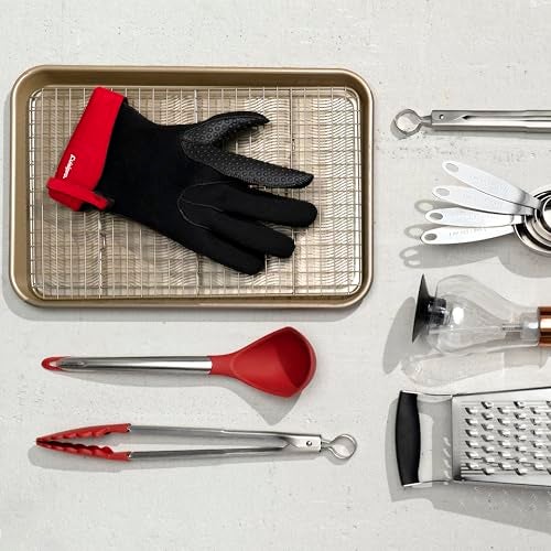 Cuisipro 12-Inch Silicone Locking Tongs, Red - Image 4