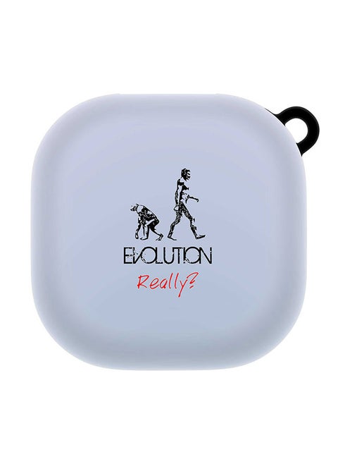 StylePods Custom Case Samsung Galaxy Buds Pro (2021) / Buds Live Case With Anti-Lost Keychain - Evolution, Really (Blue)