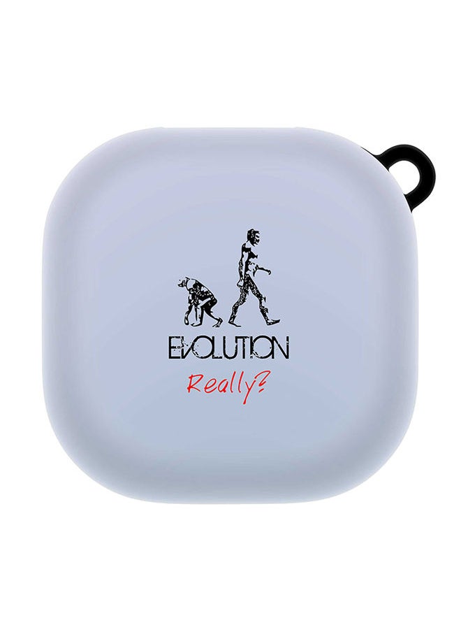 Stylizedd - StylePods Custom Case Samsung Galaxy Buds Pro (2021) / Buds Live Case With Anti-Lost Keychain - Evolution, Really (Blue) - Image 1