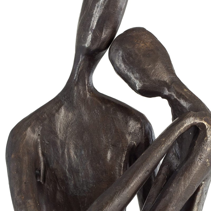 Danya B Danya B. Couple Embracing Sand-Cast Iron Handcrafted Sculpture Large  Contemporary Metal Art Shelf D?cor  Unique Gift for Wedding  Anniversary  Valentine's Day or Birthday  - Image 3