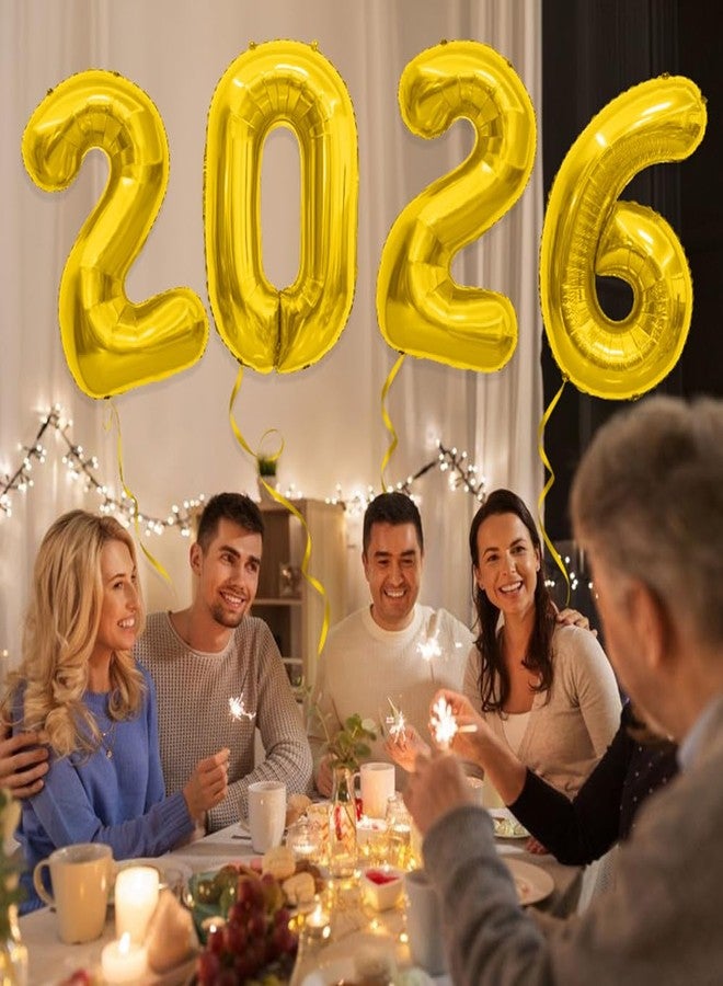 Libemskix 2026 Balloons, 40 Inch 2026 Number Balloons Gold 2026 Balloon Large Foil New Year Balloon Numbers 2026 Mylar Baloons for Birthday Christmas Graduation New Years Eve Party Supplies Decorations - Image 4