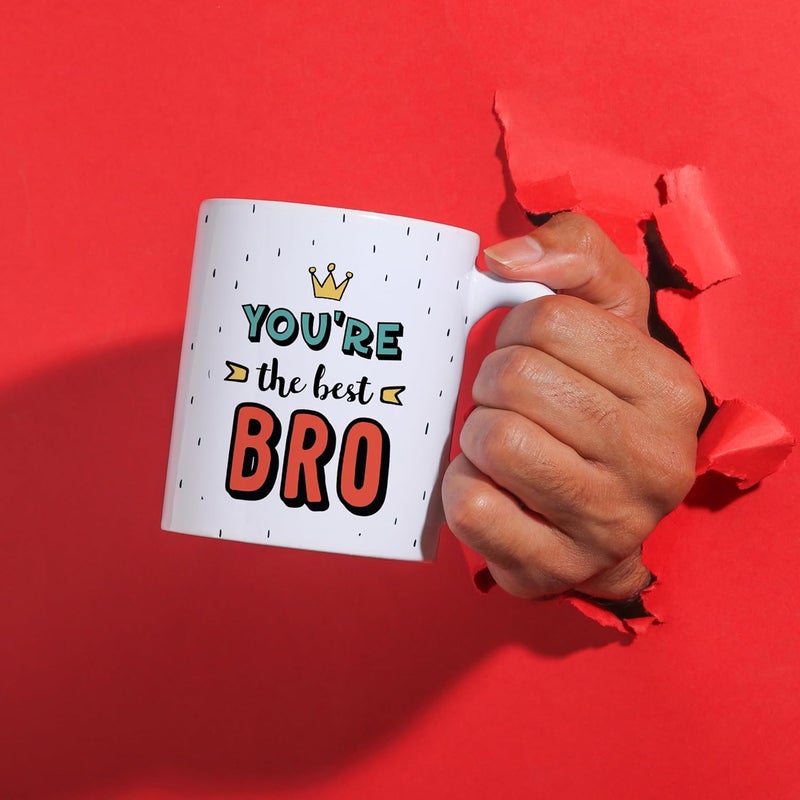 Oye Happy Bro and Sis Rakhi Combo Gift Set for Rakshabandhan Coffee Mugs and Roli Chawal with Funny Quotes Ceramic Microwave Safe 330ml - Image 5
