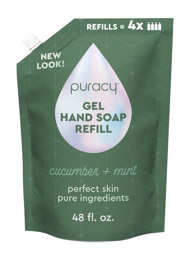 puracy Organic Hand Soap For The Professional Hand Washers We’Ve All Become Moisturizing Natural Gel Hand Wash Soap Liquid Hand Soap Refills For Soft Skin (Refill Cucumber & Mint 48 Ounce) - Image 1