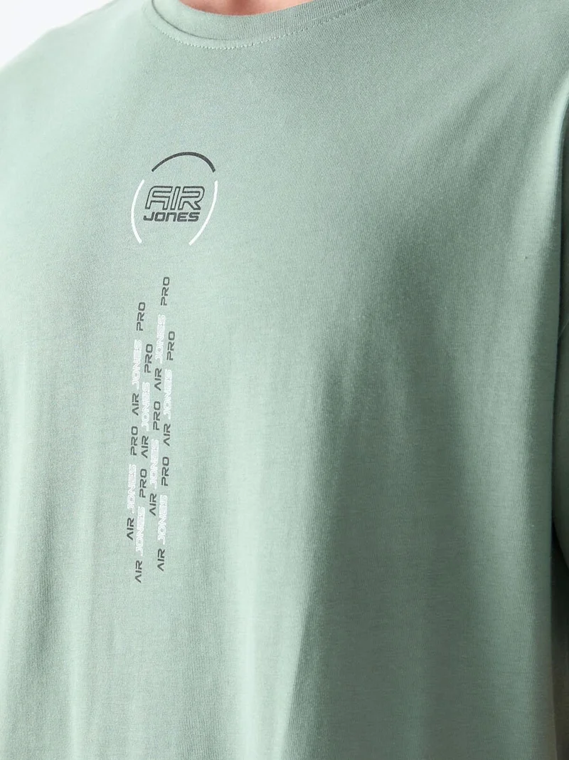 تومي لايف TOMMY Oversized Cotton Text Print Crew Neck T-Shirt