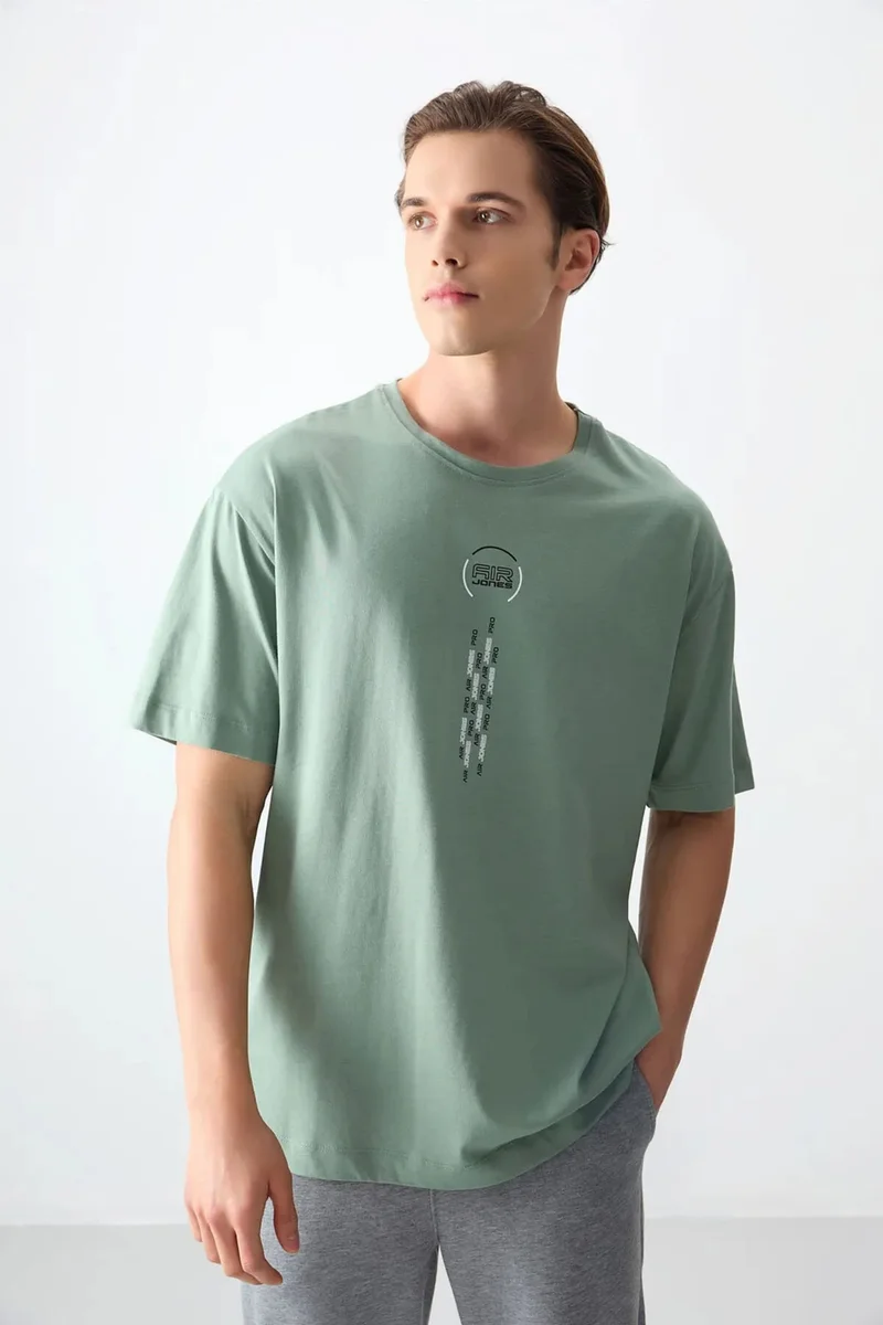 Tommylife TOMMY Oversized Cotton Text Print Crew Neck T-Shirt