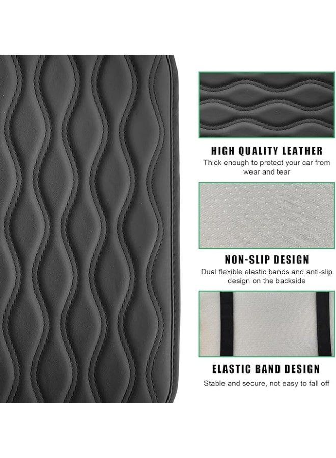 Car Armrest Pad Cover (Black Leather) | Supreme Comfort & All-Round Protection - Image 3