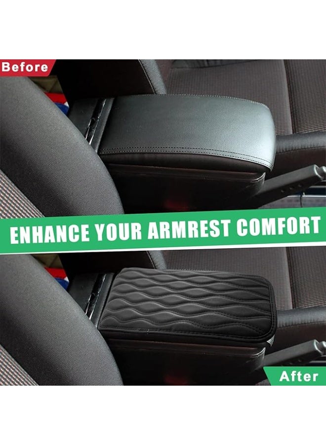 Car Armrest Pad Cover (Black Leather) | Supreme Comfort & All-Round Protection - Image 4