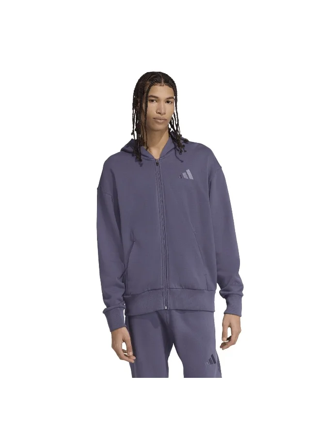 Adidas M A Szn Ft Fz Purple Training Track Tops For Men XS