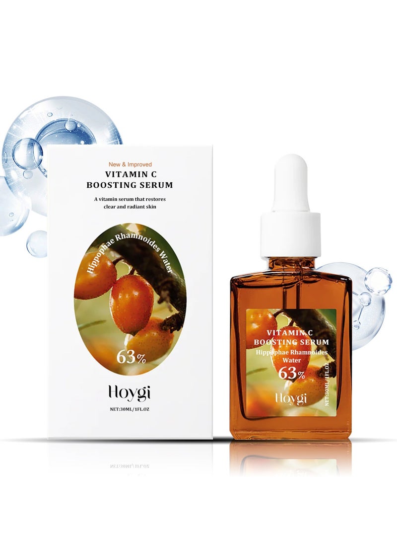 Hoygi Vitamin C Boosting Serum for Face, Anti Aging and Skin Brightening Serum, Vita Boosting Complex, 8 dIfferenct Hyaluronic Acid, Facial Serum for Dark Spots, Fine Lines, Uneven Skin Tone 30ml