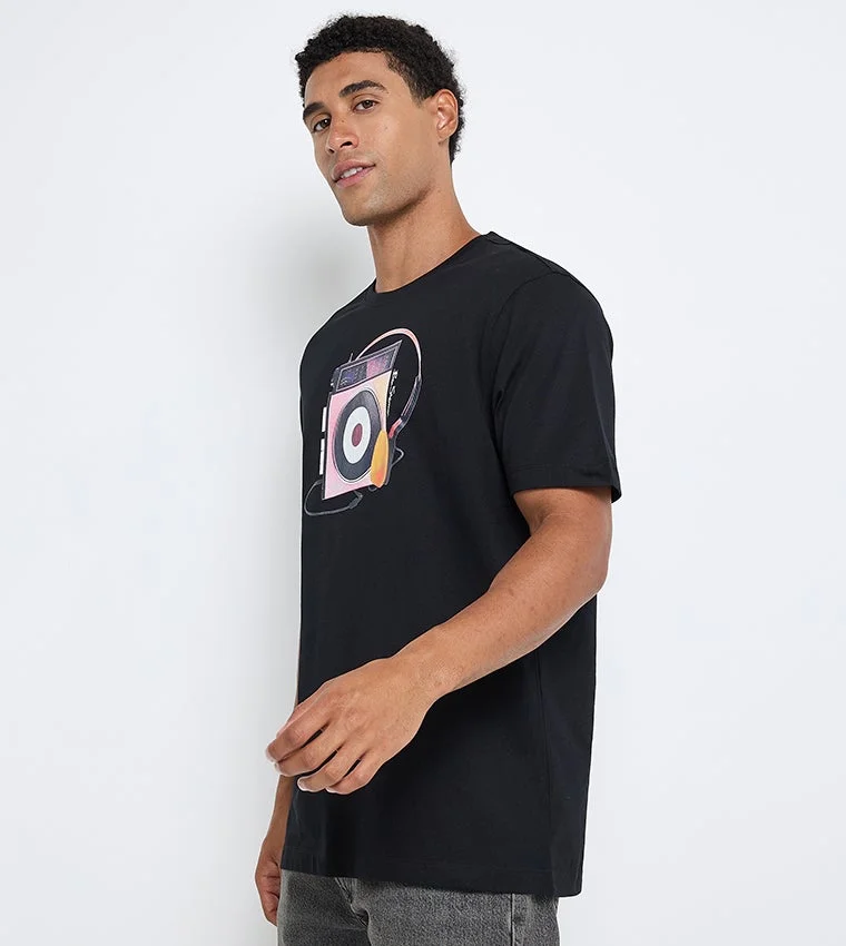 Ben Sherman Ben Sherman Men's Crew Neck Short Sleeve Printed T-Shirt