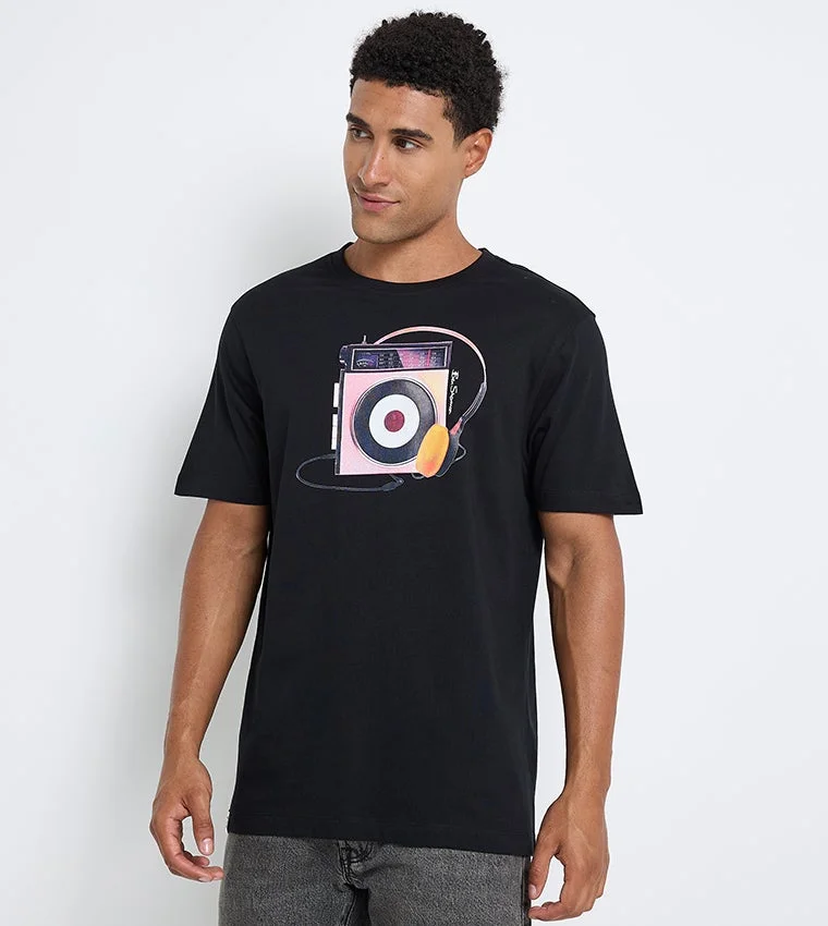 Ben Sherman Ben Sherman Men's Crew Neck Short Sleeve Printed T-Shirt