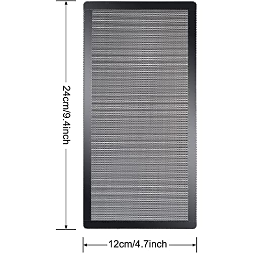 YSSHUI [4 Pack] 240x120mm PC Case Dust Mesh Filter, Magnetic Frame Computer Fan Dust Mesh PC Cooler Filter Dustproof PVC Cover Grills - Black - Image 2