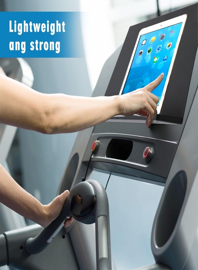 Qsxou Aluminum Alloy Treadmill Tablet Holder, Exercise Bike Book Stand, Reading Holder for Tablets, Magazines and Books (8.5 x 9.5 x 2.8 Inches) - Image 3