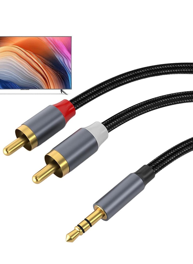 ماركة غير محددة USB C إلى RAC ستيريو USB C إلى 2 ذكر كابل الصوت RAC 3.94 قدم ، مقبس 2RAC كابل صوت USB C لمكبرات صوت المسرح المنزلي ، صوت السيارة  - Image 1