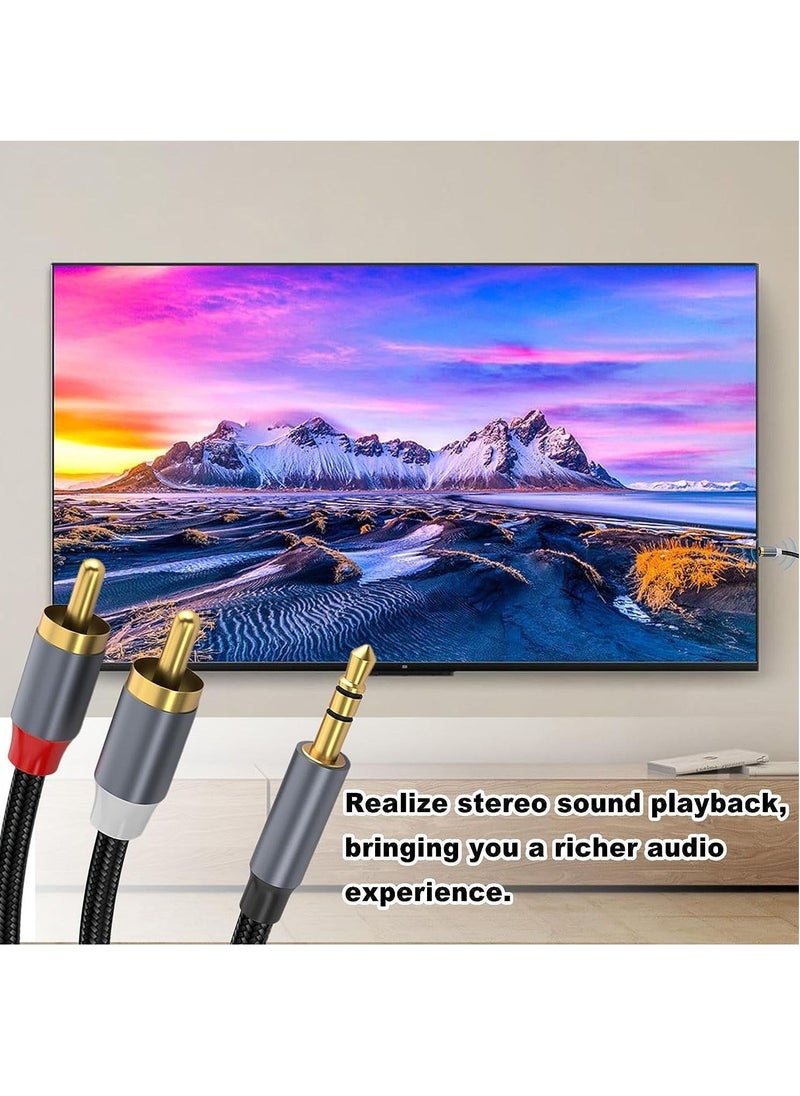 ماركة غير محددة USB C إلى RAC ستيريو USB C إلى 2 ذكر كابل الصوت RAC 3.94 قدم ، مقبس 2RAC كابل صوت USB C لمكبرات صوت المسرح المنزلي ، صوت السيارة  - Image 4
