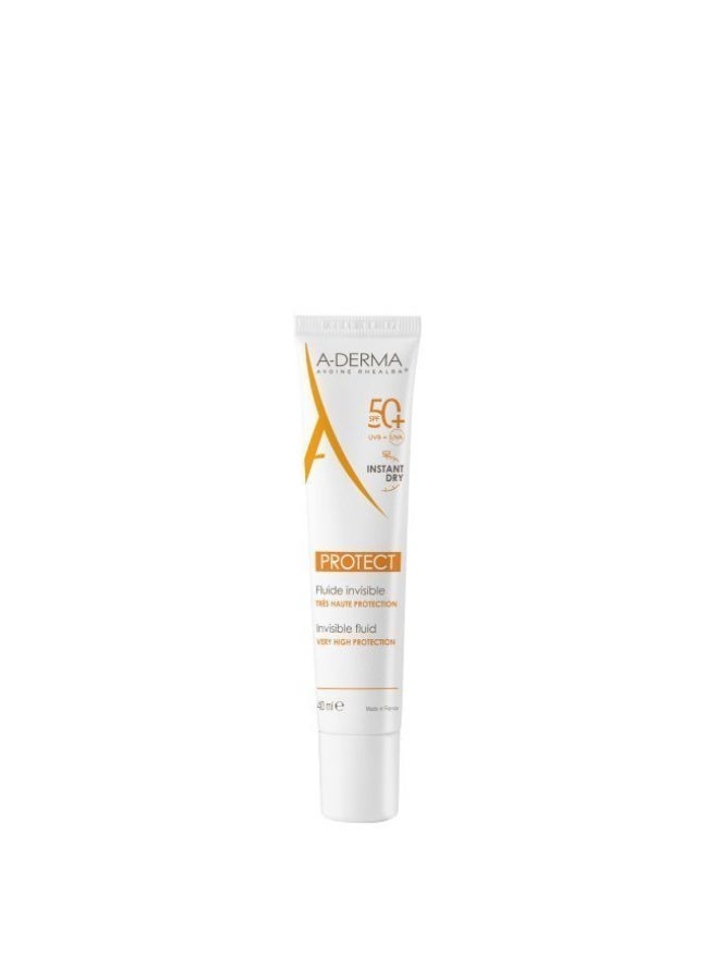 A-Derma Protect Invisible Fluid SPF50 + 40ml - Image 1