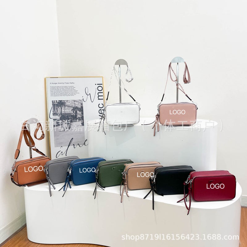Women'S Bag 2024 Personalized Solid Color Portable Camera Bag Pu Texture Commuter Shoulder Messenger Bag Tide - Image 2