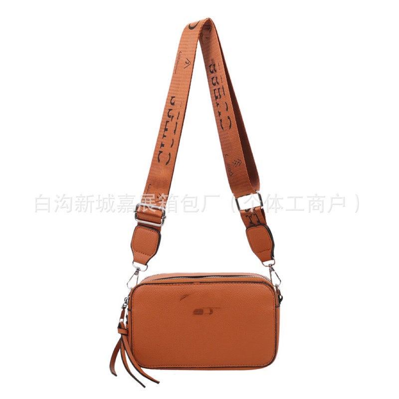 Women'S Bag 2024 Personalized Solid Color Portable Camera Bag Pu Texture Commuter Shoulder Messenger Bag Tide - Image 1