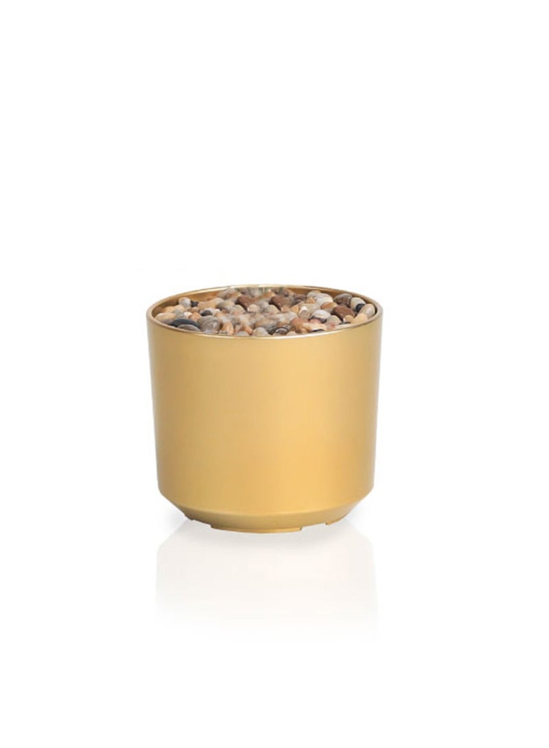 تالا شتلة صناعية خضراء بارتفاع 55 سم – مظهر طبيعي واقعي مع أصيص ذهبي أنيق يضفي فخامة على ديكور منزلك - Image 2