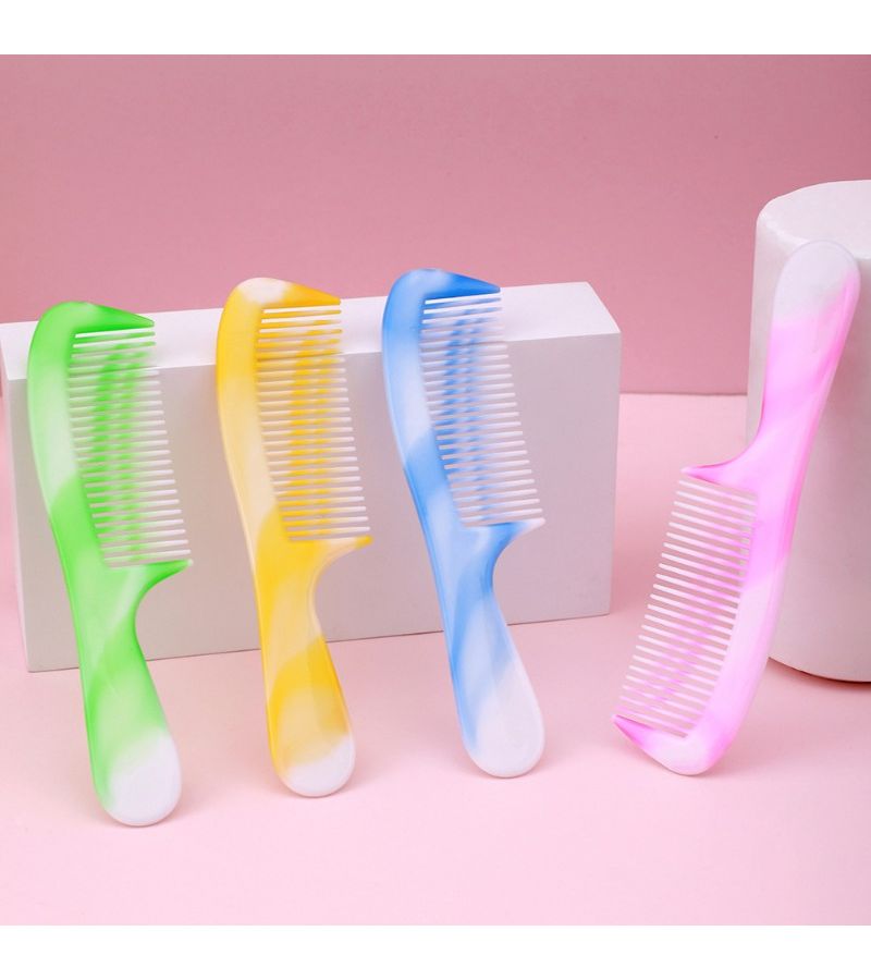 Random Color 2pcs Mini Comb Plastic Hair Styling For Detangling Long Straight Hair - Image 2