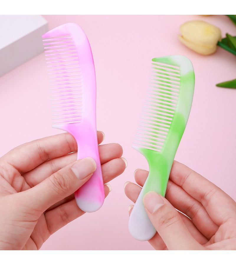 Random Color 2pcs Mini Comb Plastic Hair Styling For Detangling Long Straight Hair - Image 5