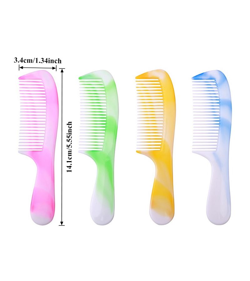 Random Color 2pcs Mini Comb Plastic Hair Styling For Detangling Long Straight Hair - Image 3