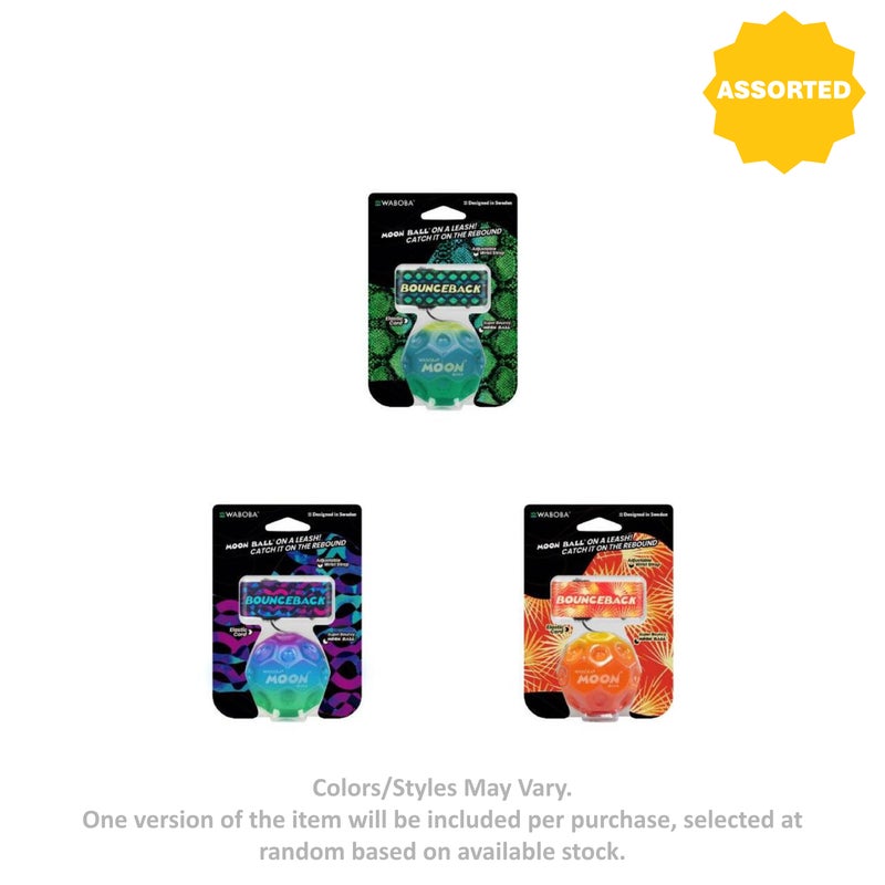 Waboba Bounceback Gradient Moon Ball with Wrist Strap (Assorted) - Image 1